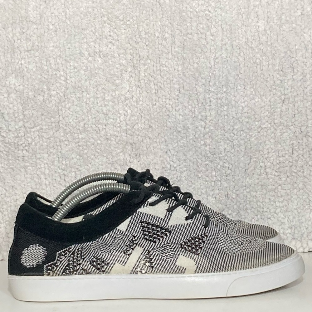 Clarks Shoes Womens Black White Glitter Glove Lifestyle Fashion Sneakers SZ US 8